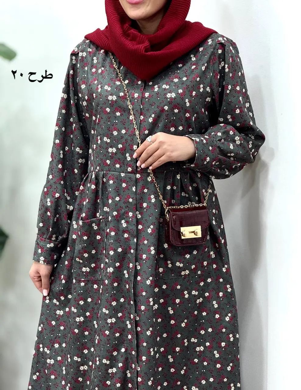 پیراهن مانتویی پاییزه طرحدار آیسو سانیا 2