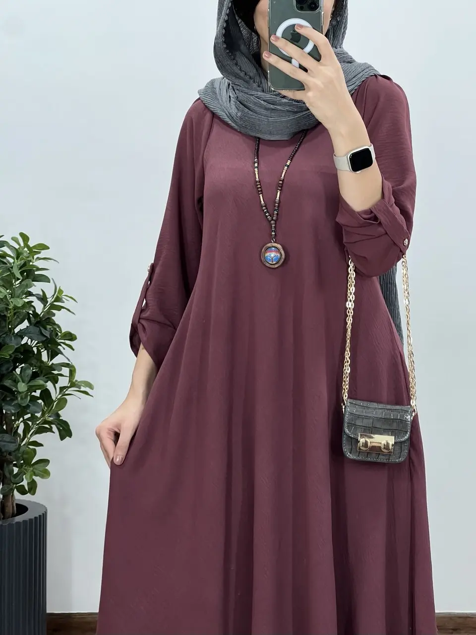 پیراهن مانتویی بلند دلفان 6