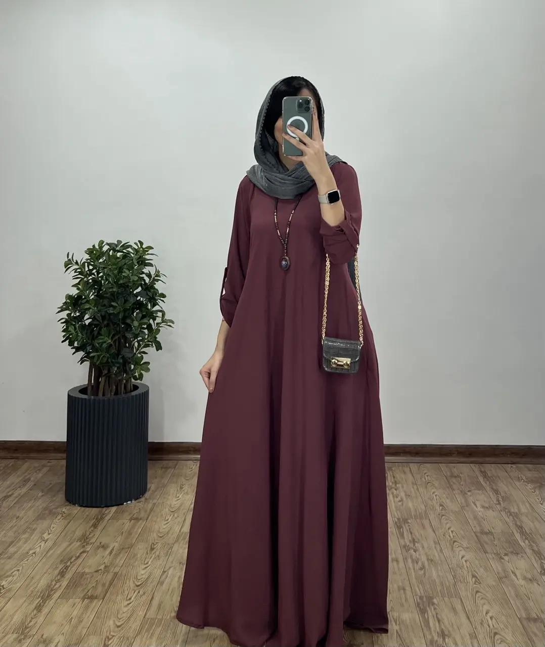 پیراهن مانتویی بلند دلفان 6