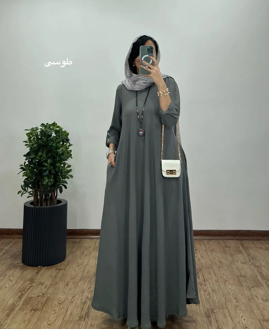 پیراهن مانتویی بلند دلفان 6