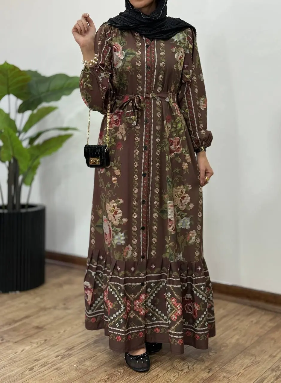 پیراهن بلند دکمه دار شرمیلا 3