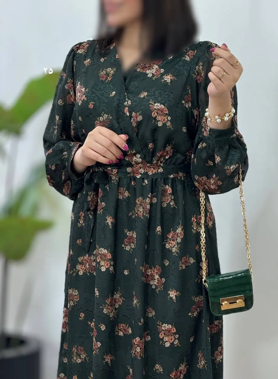 پیراهن بلند حریر آستردار آوا 1