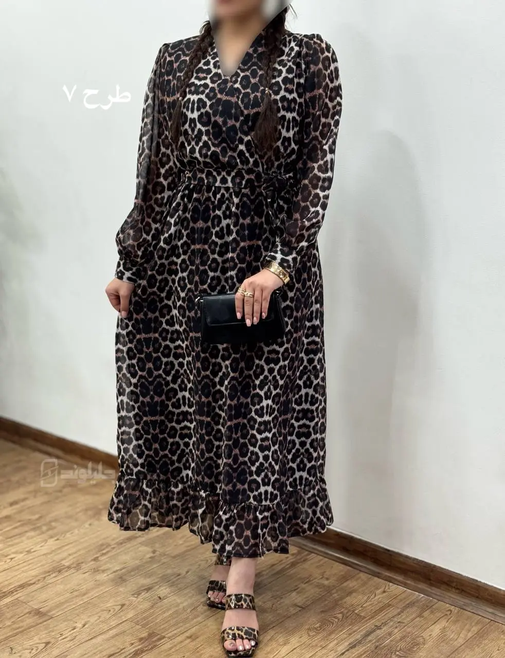 پیراهن بلند حریر آستردار آوا 2