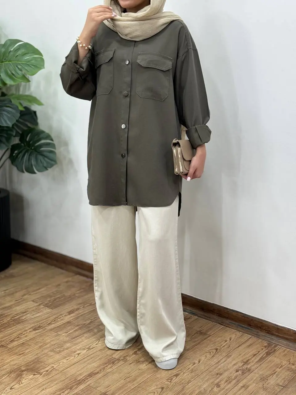 مانتو کتان کاغذی ابریشم