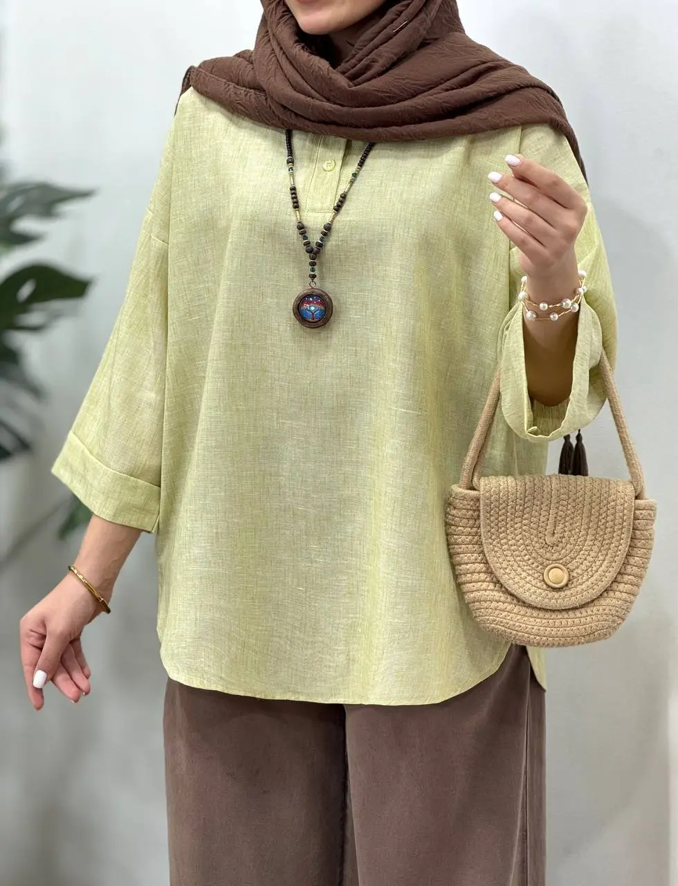 تونیک مانتویی لینن  ترانه