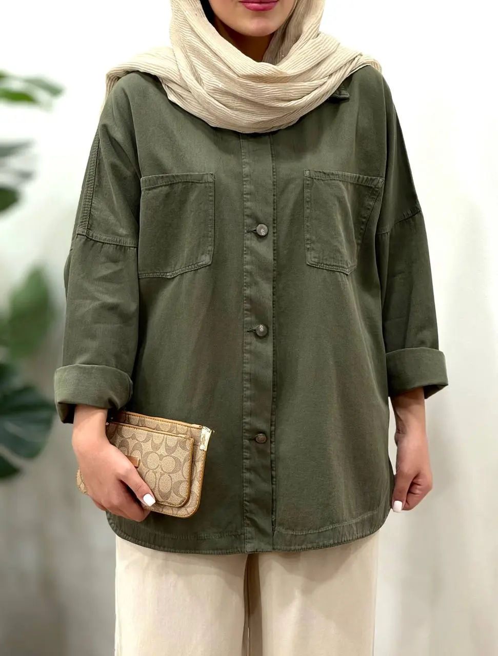 مانتو کتان کاغذی توسکا کد 3547