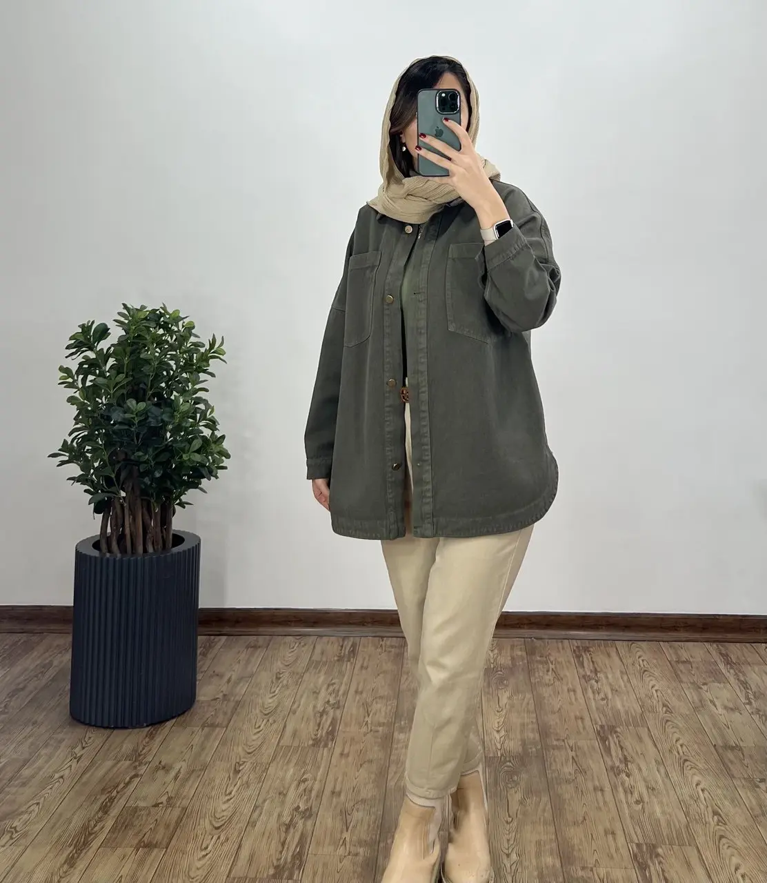 کت کتان پاییزه توسکا 1