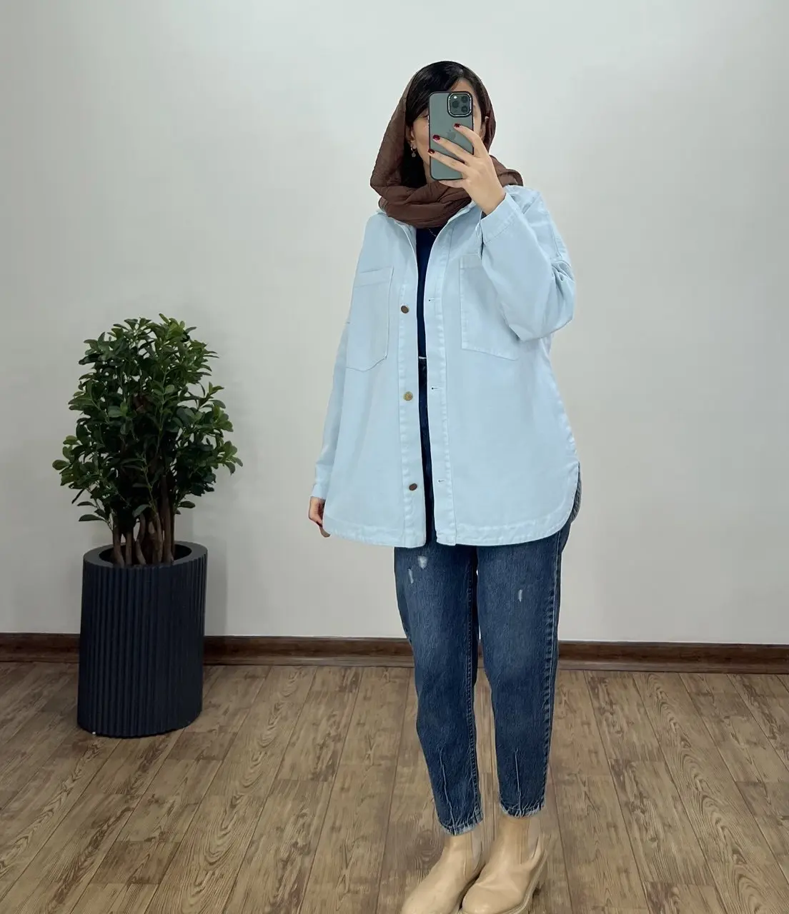 کت کتان پاییزه توسکا 1