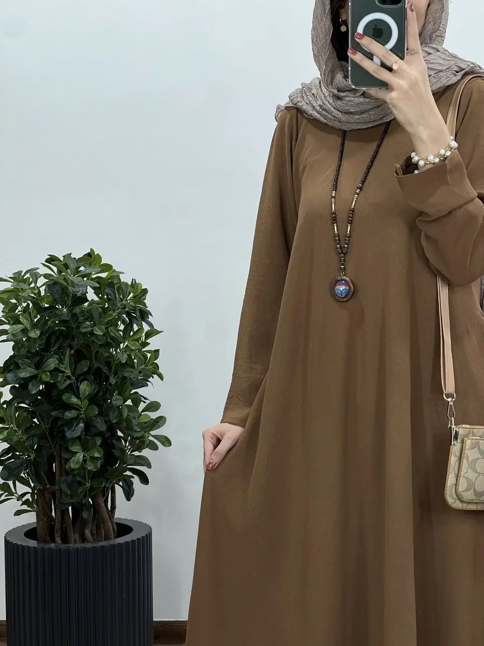 پیراهن مانتویی بلند دلفان 8