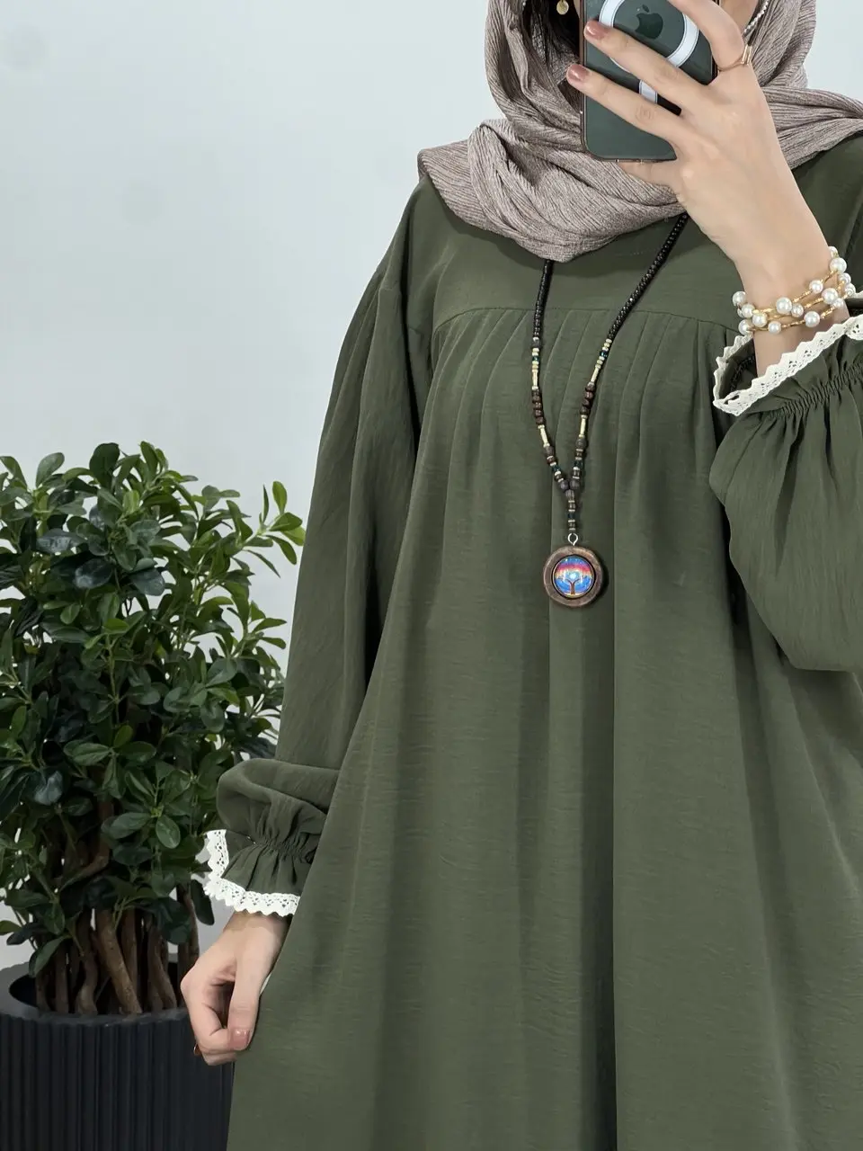 مانتو عبایی بلند رایلی 8 با کد 3488