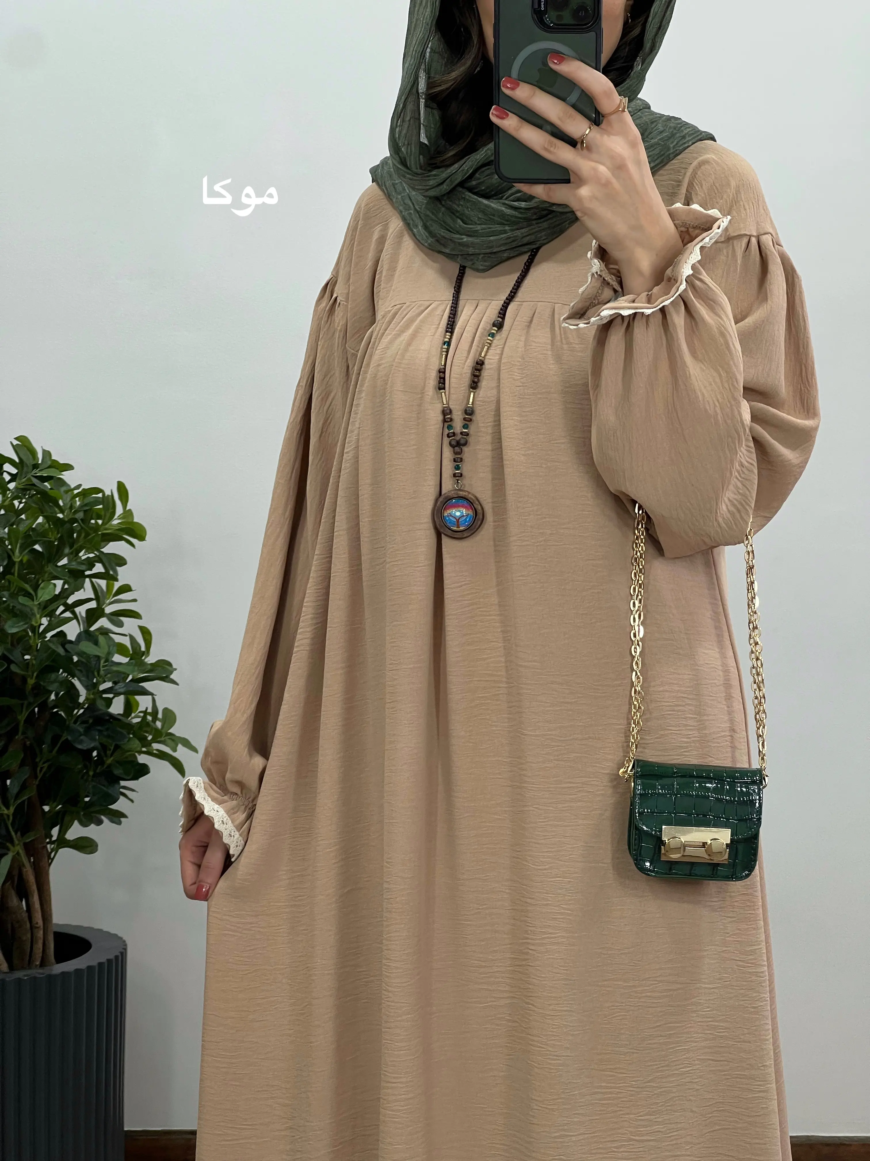 مانتو عبایی بلند رایلی کد ۵۱۲۵