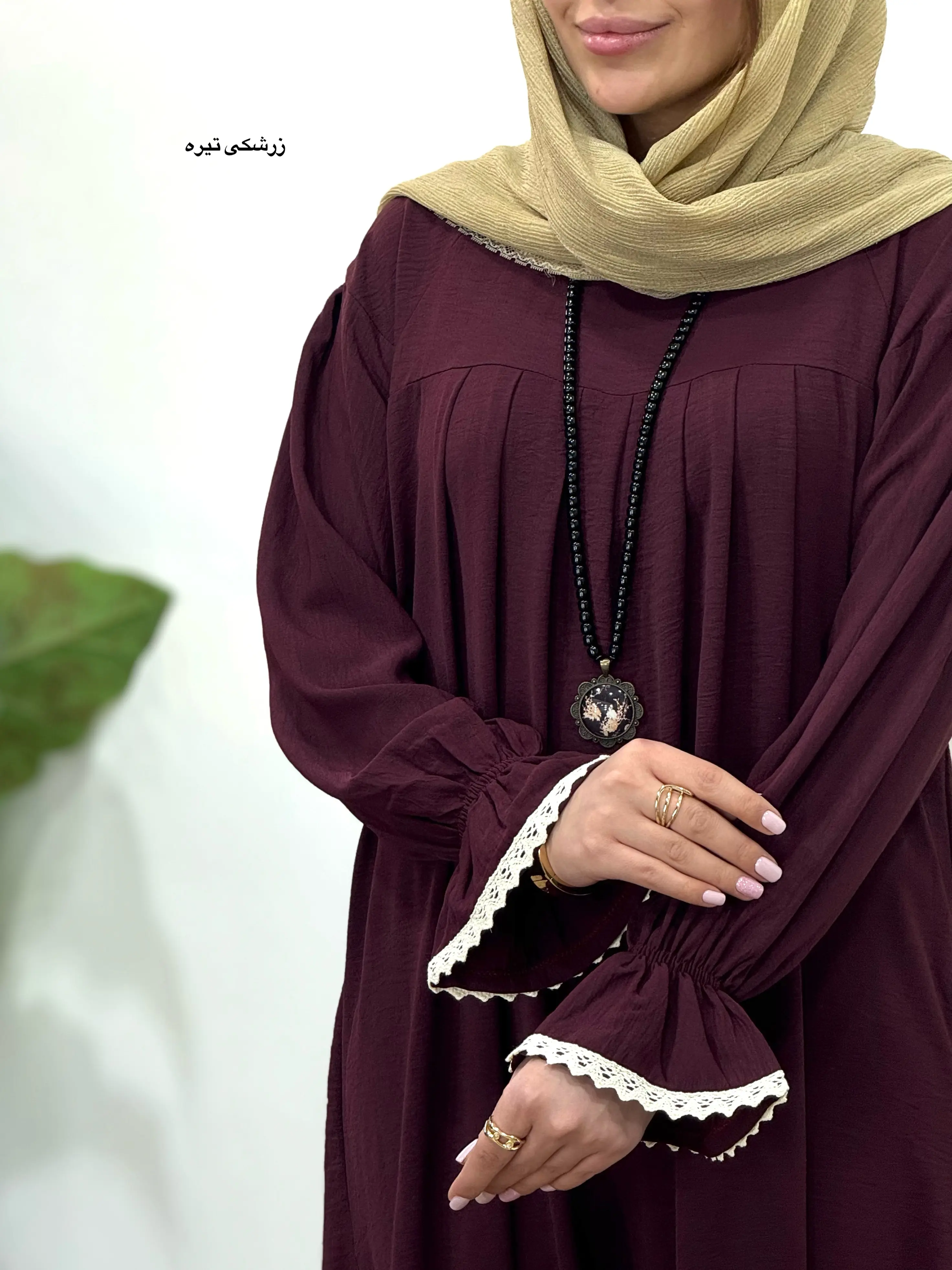 مانتو عبایی بلند رایلی کد ۵۱۲۵