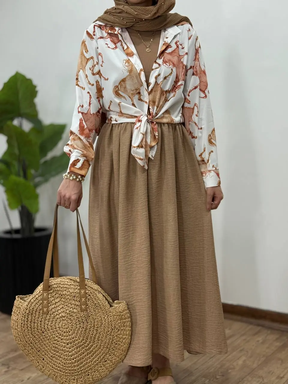 ست تونیک و دامن روژین