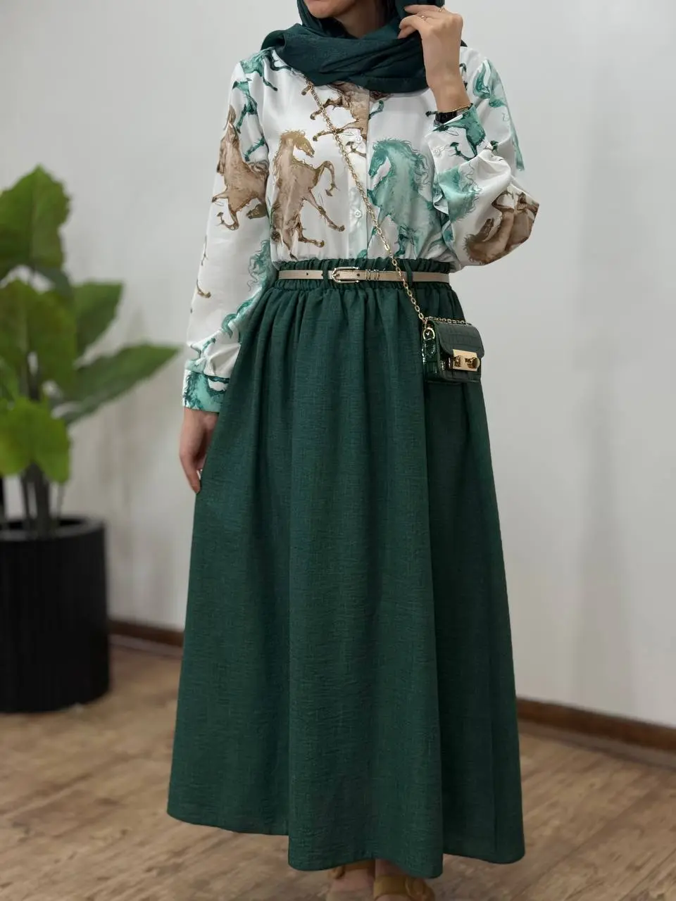 ست تونیک و دامن روژین