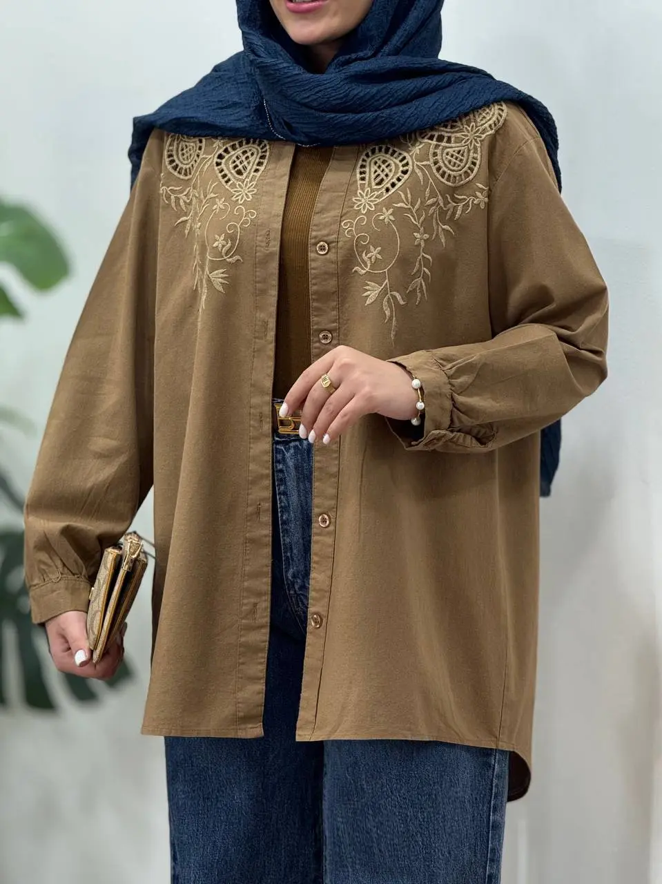 مانتو لینن پنبه سوزندوزی 2