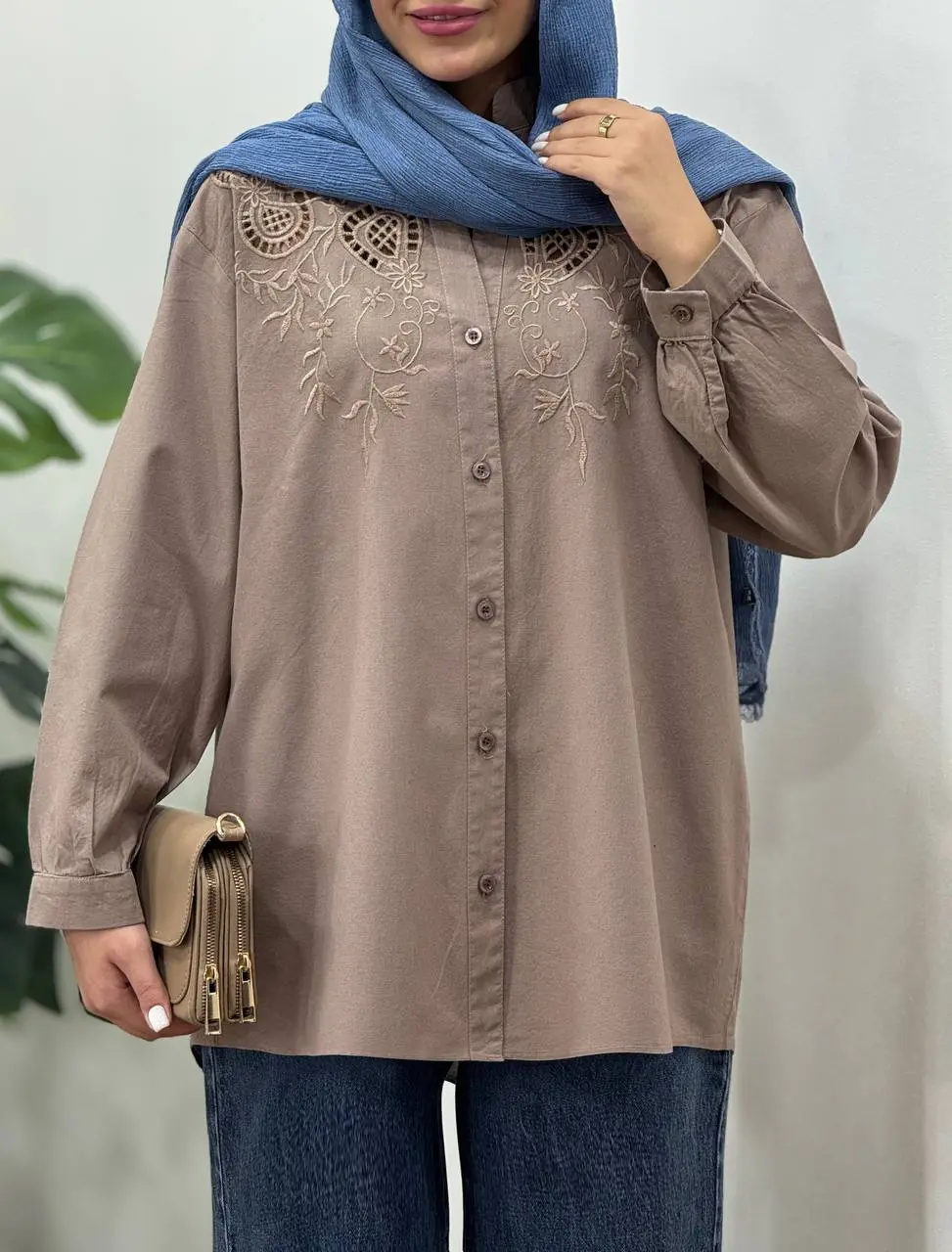 مانتو لینن پنبه سوزندوزی 2