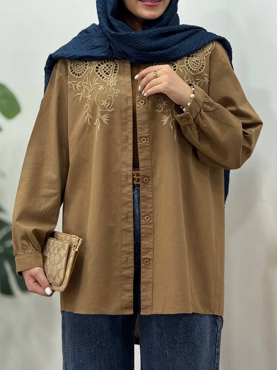 مانتو لینن پنبه سوزندوزی 2