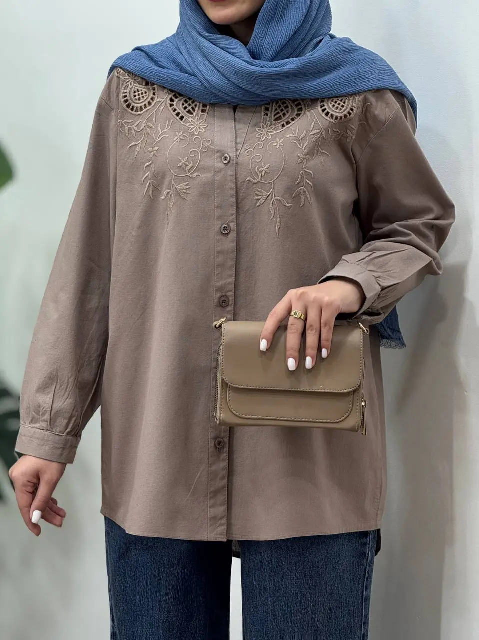 مانتو لینن پنبه سوزندوزی 2