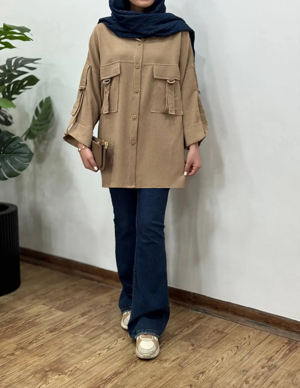 مانتو دکمه دار مارشمالو