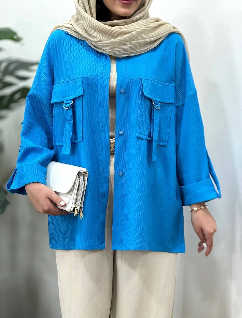 مانتو دکمه دار مارشمالو
