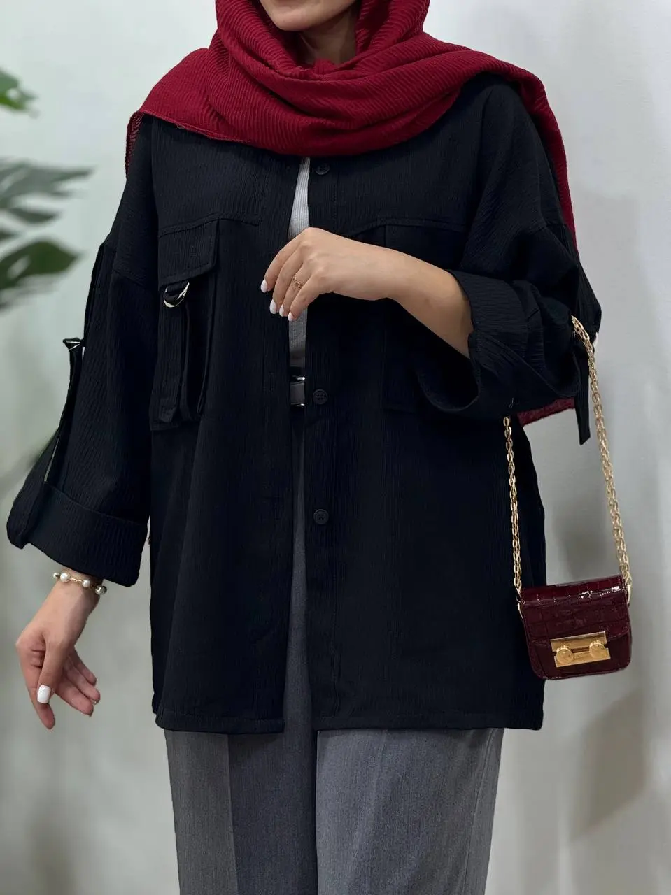 مانتو دکمه دار مارشمالو