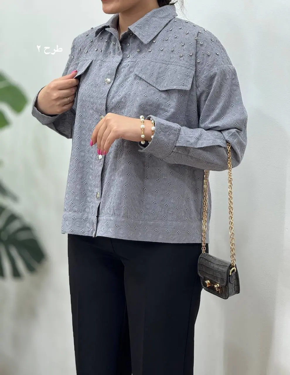 شومیز مجلسی سوزندوزی فیدل(ایراد دار)