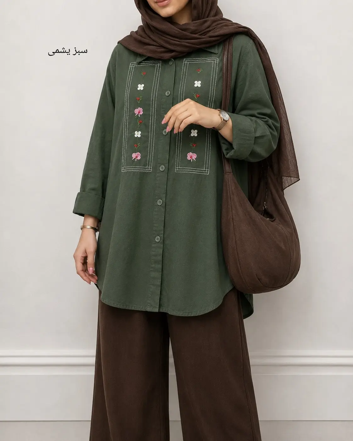مانتو لینن گلدوزی مارینا 2