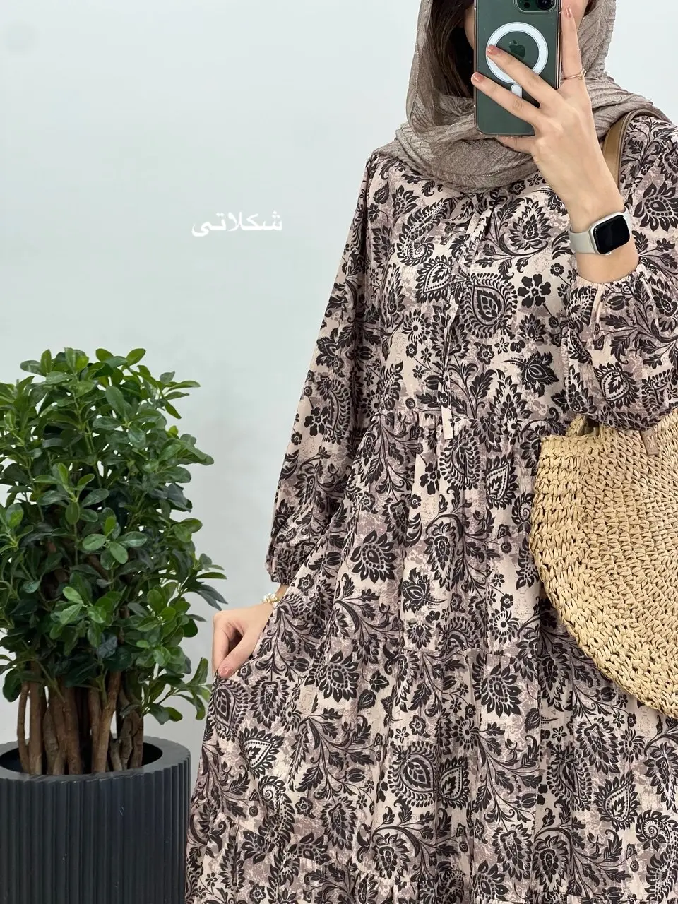 پیراهن بلند طرحدار مرسانا 7