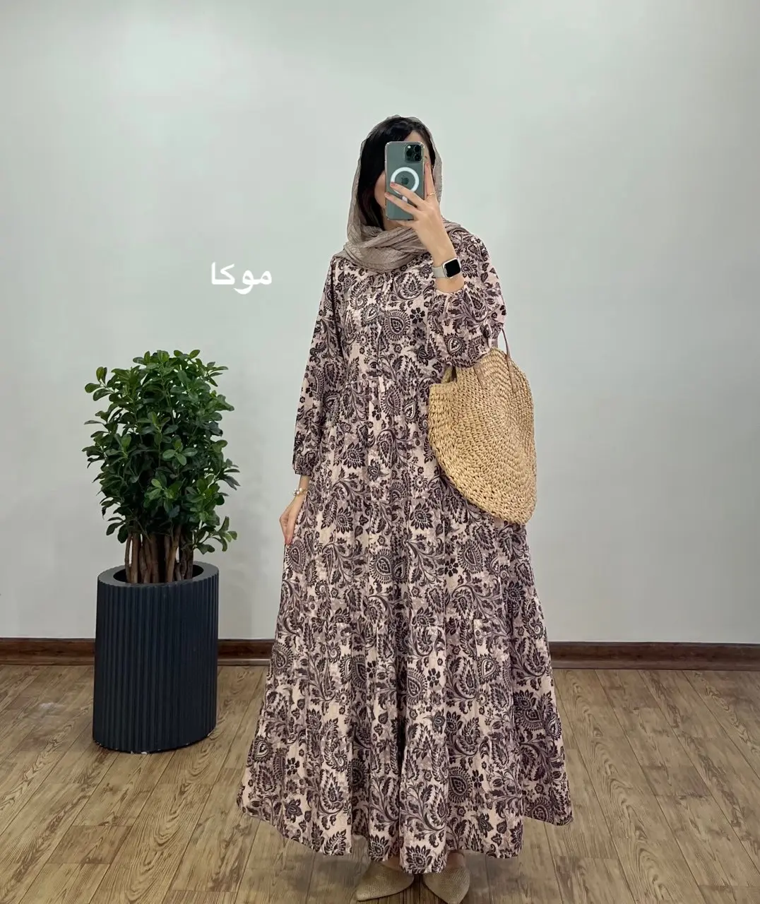 پیراهن بلند طرحدار مرسانا 7
