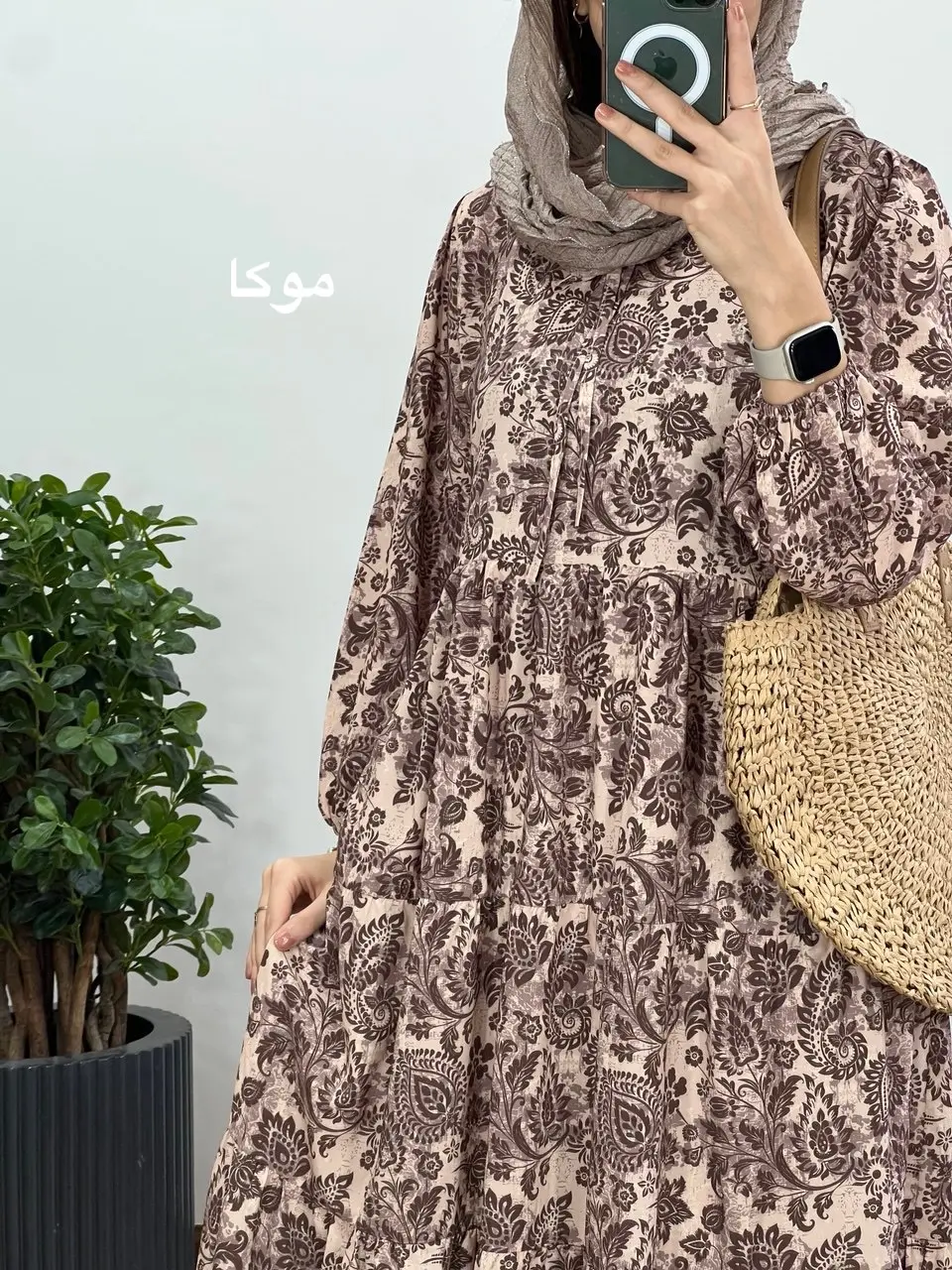 پیراهن بلند طرحدار مرسانا 7