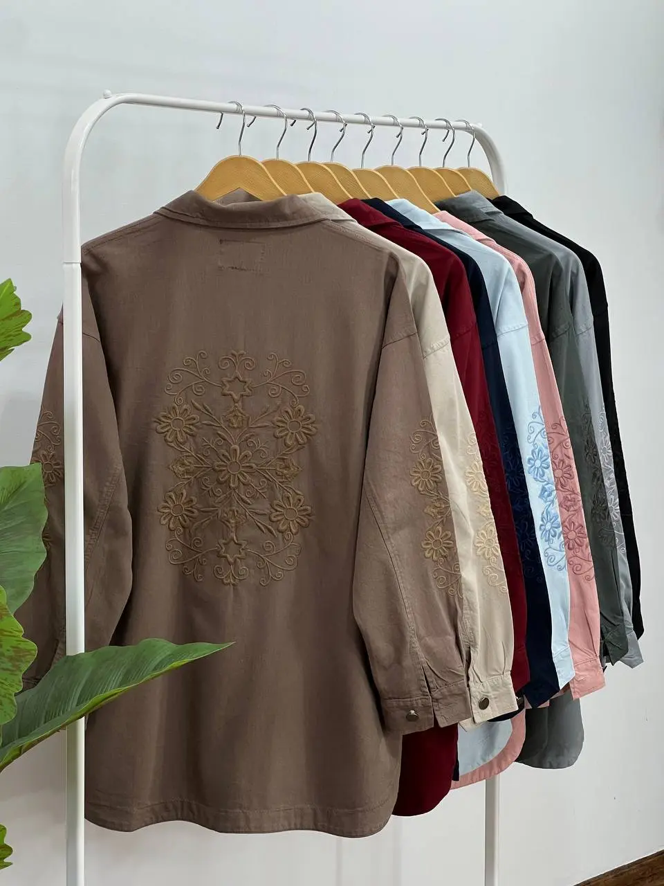 مانتو کتان پنبه گلدوزی نیکول