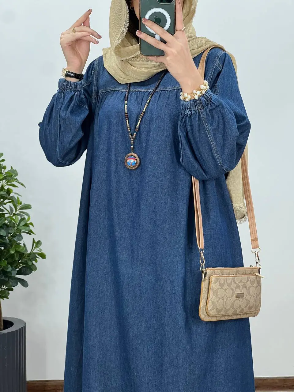 پیراهن مانتویی جین هانا 3