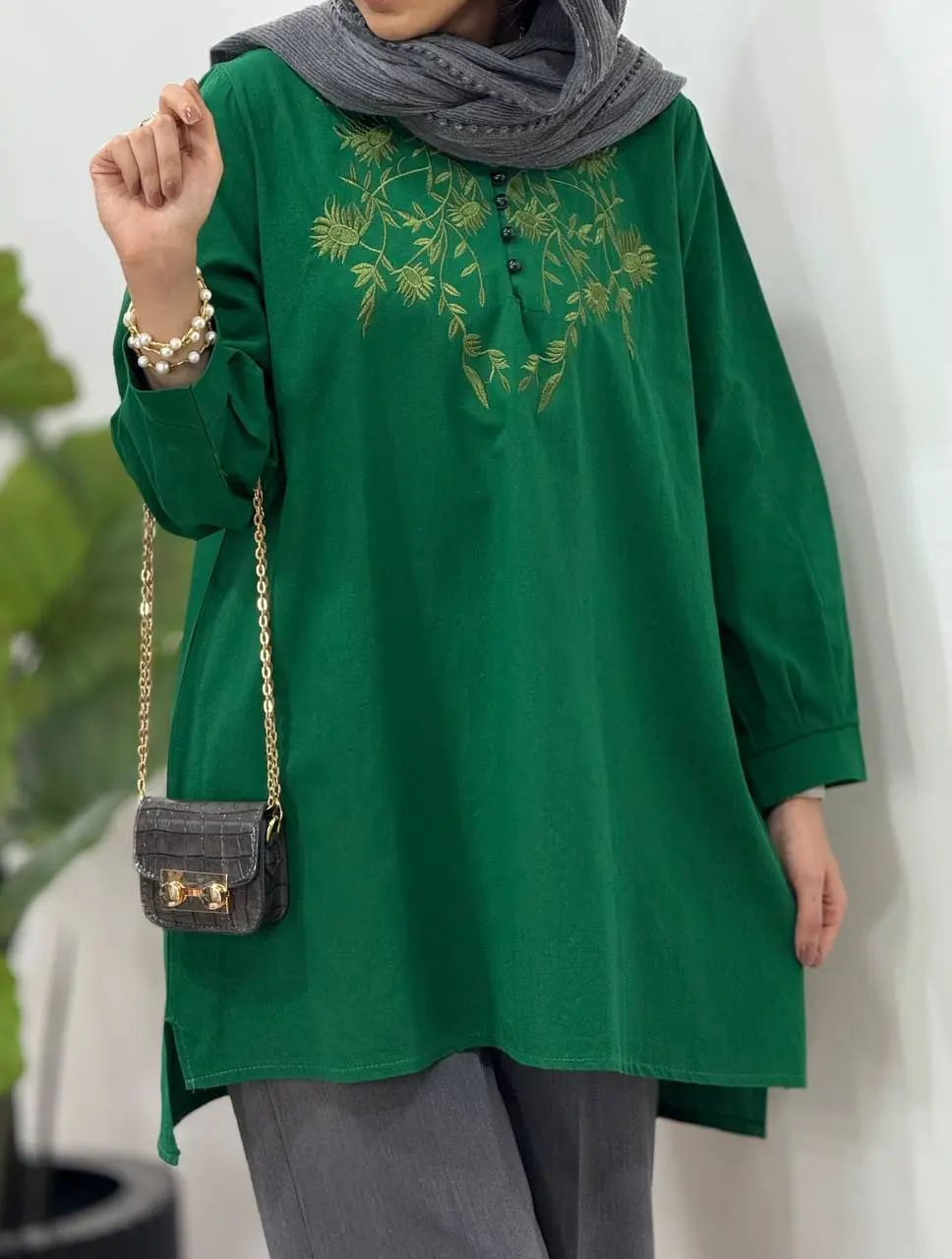 مانتو لینن گلدوزی هدیه 1