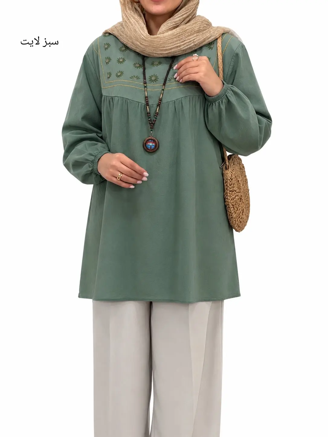 مانتو لینن گلدوزی پونه 1