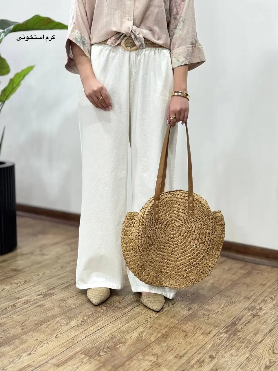 شلوار لینن نیم بگ آیسو کاتیا