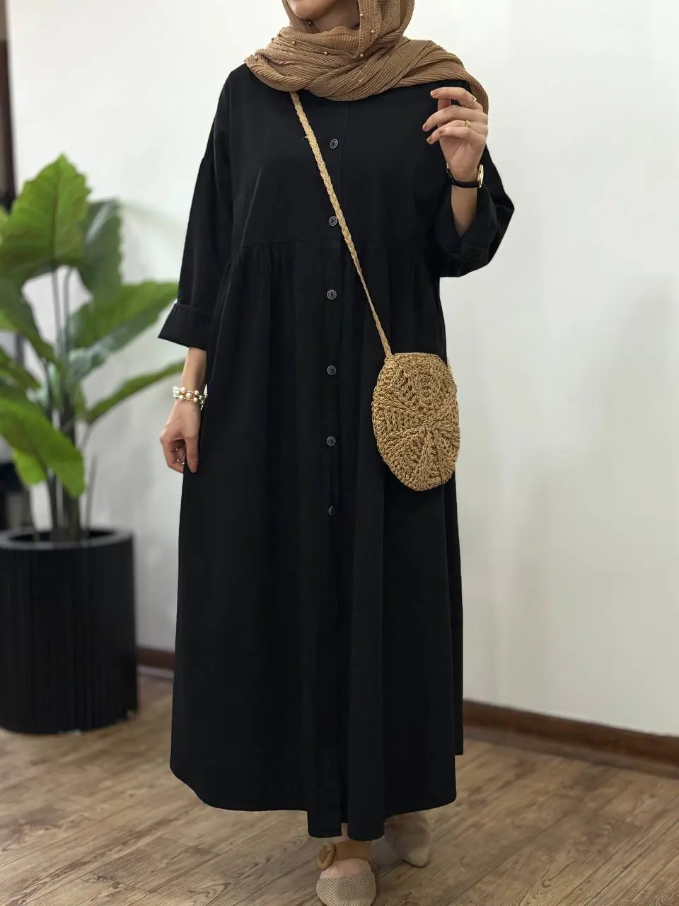 مانتو بلند لینن یاس 1