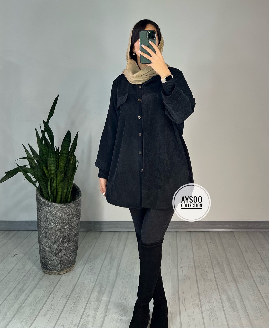 مانتو مخمل کبریتی لیلی