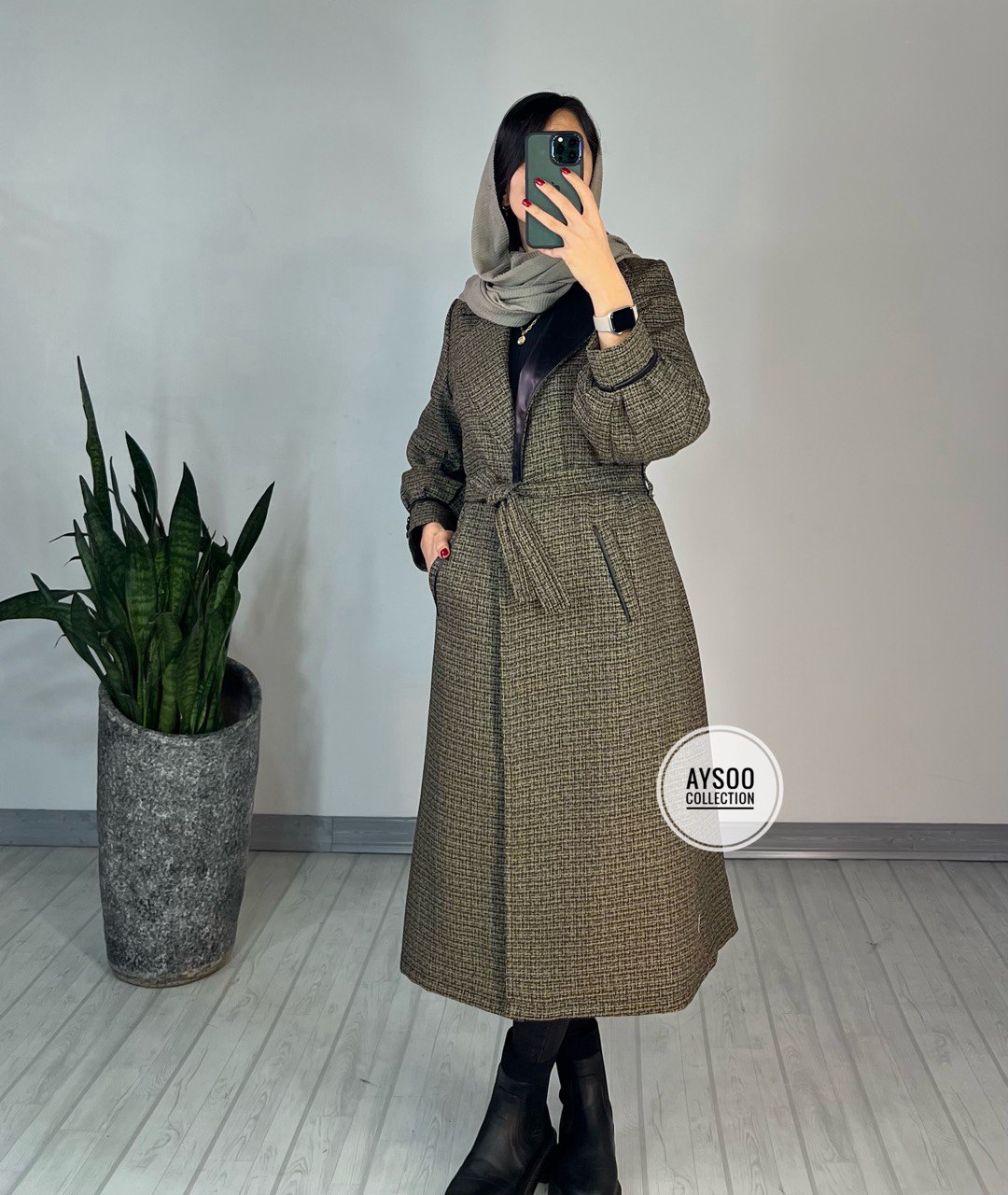 پالتو یقه چرم