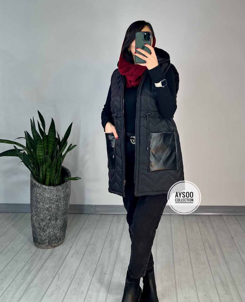 پافر کلاهدار مشکی