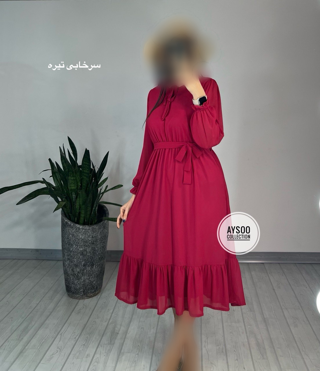 پیراهن حریر کاملیا