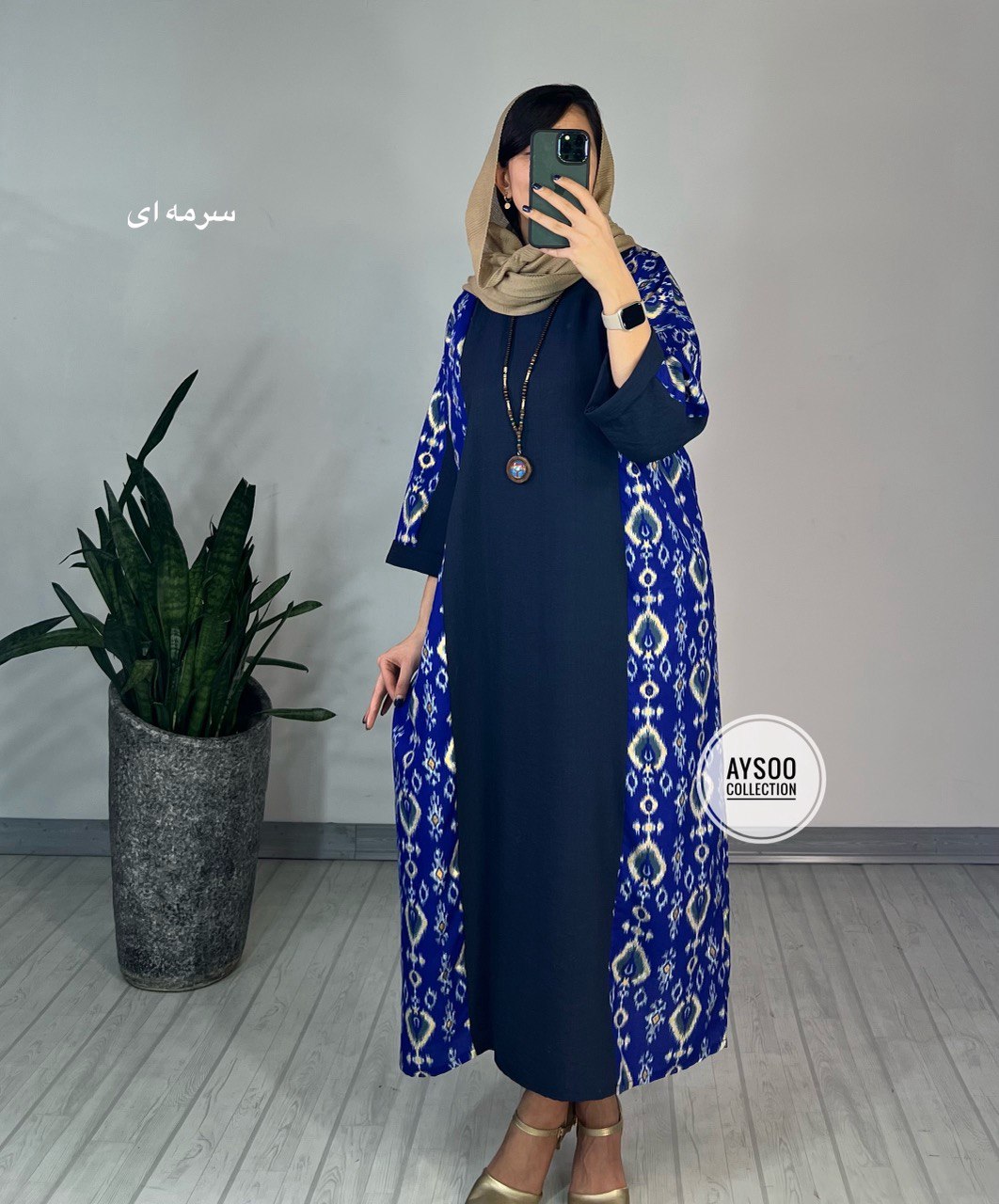 پیراهن مانتویی شیدا