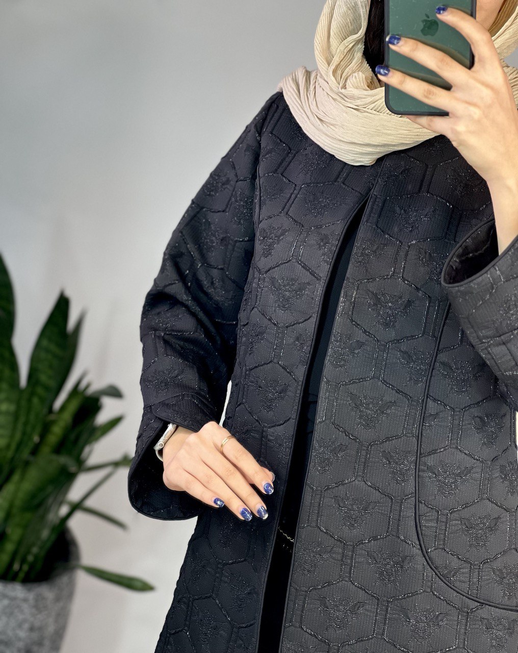 مانتو ژاکارد مغزی دوزی