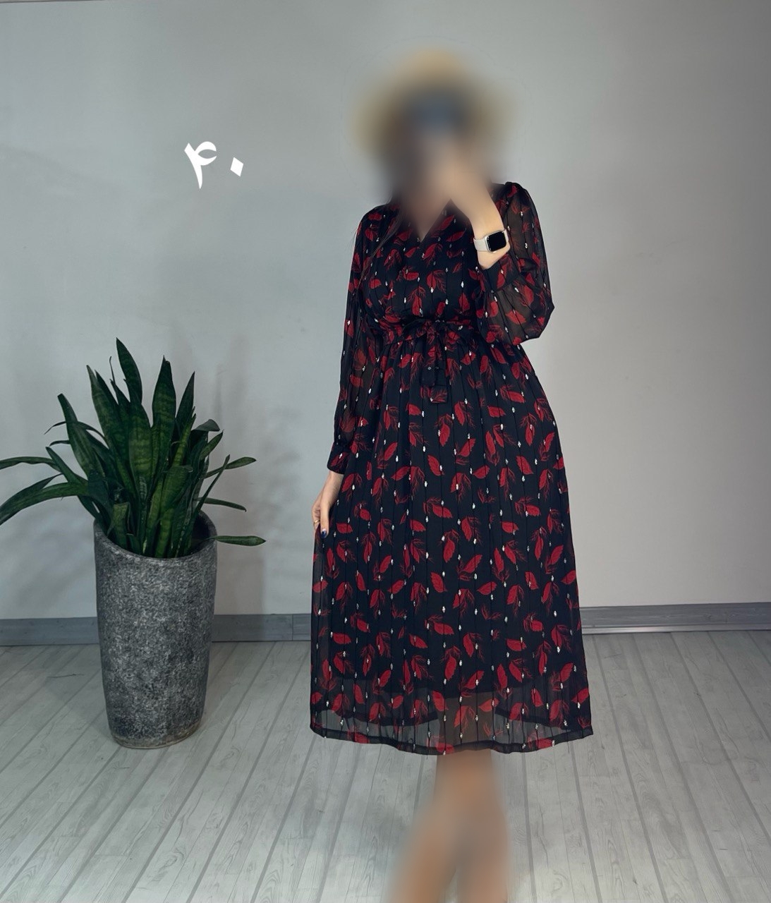 پیراهن حریر میدی43