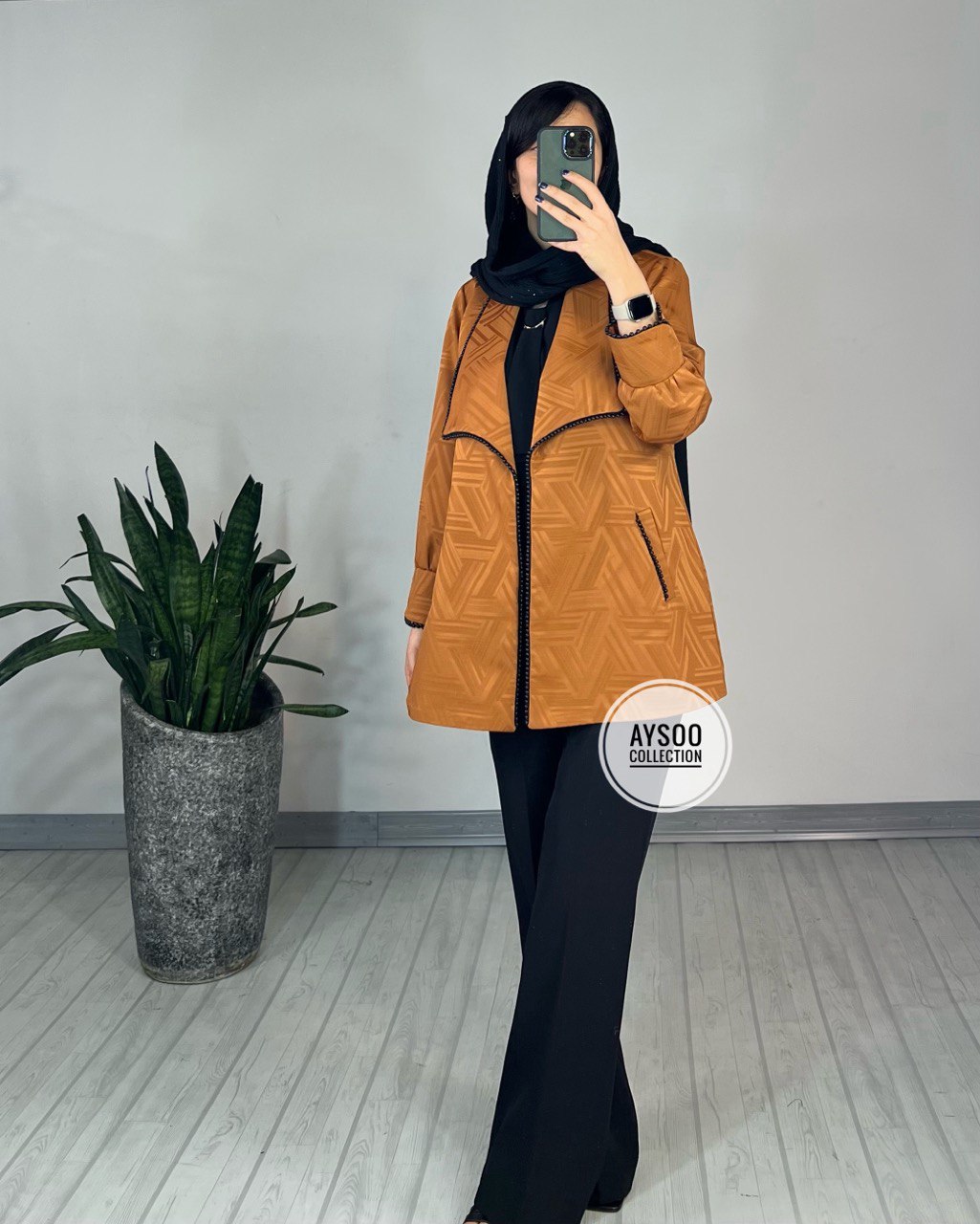 مانتو ژاکارد مروارید دوزی
