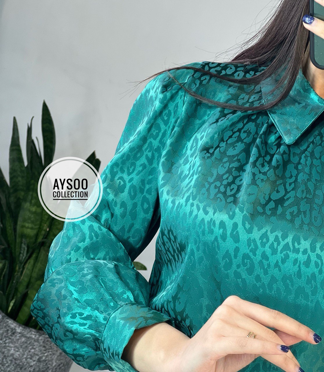 شومیز ساتن طرحدار افسون