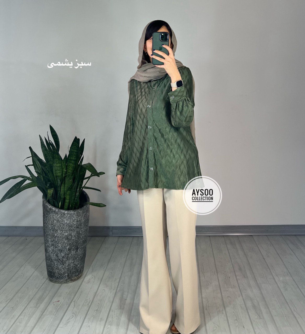 تونیک ساتن پلیسه ابریشم