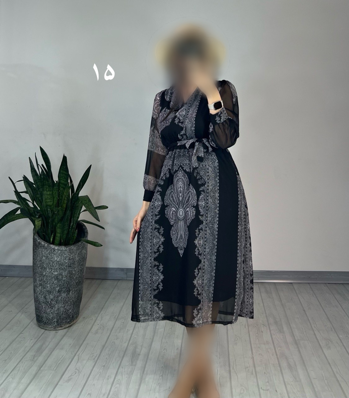 پیراهن حریر میدی 45