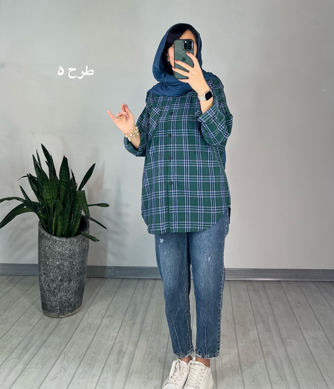 مانتو چهارخونه پنبه