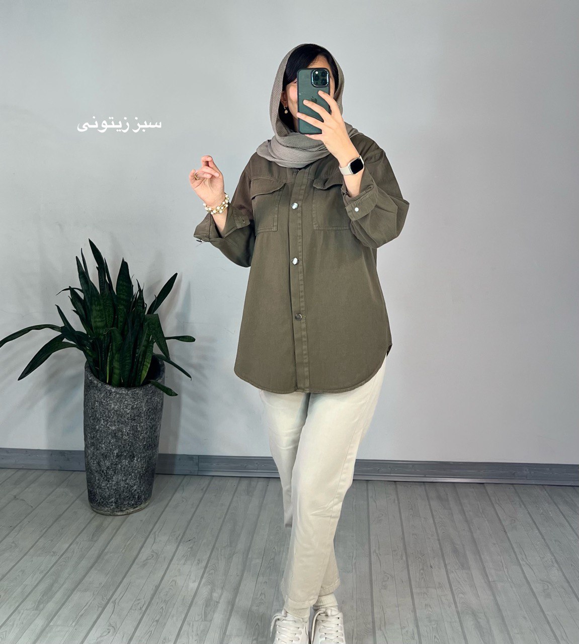 مانتو کتان گردو