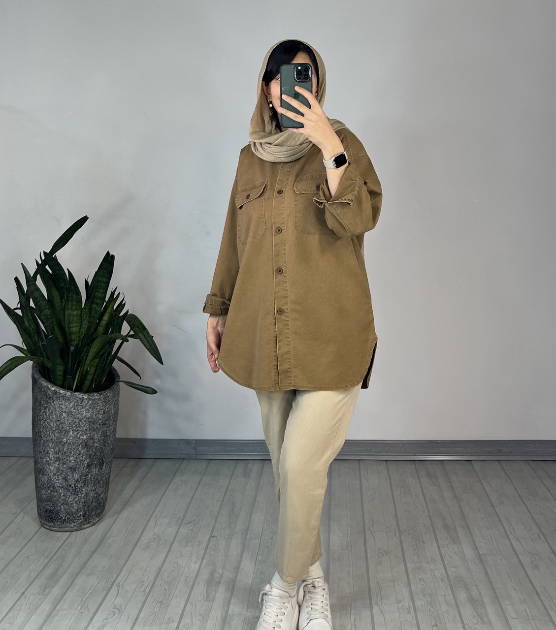 مانتو جین رنگی چشمه